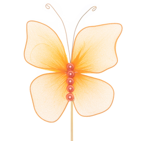Schmetterling Félie 10cm auf 50cm stick orange