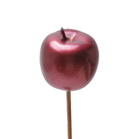 Apple 5cm on 50cm stick metallic red