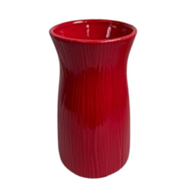 Ceramic Vase Serene 5in shiny red