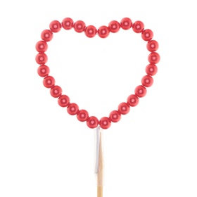 Hart Ivy 7,5cm op 10cm stok rood