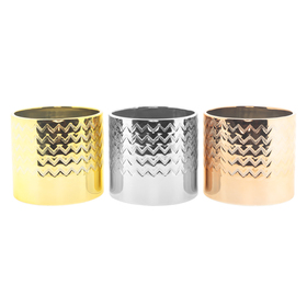 Electroplated Pot Onda Ø13xH12,2cm ES12 3ass.