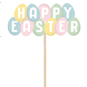 Happy Easter 6x13cm on 42cm stick FSC*