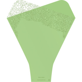 Sleeve Doublé Flower Fashion 54x44x12cm green