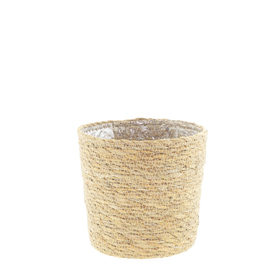 Pot basket seagrass Ø13/10.5xH12.5cm ES12