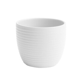 Ceramic Pot Ribbel Ø10.3/6.5xH9cm ES9 white matt