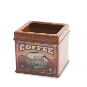 Ceramic Coffee Zebra 11x11 H10.2cm