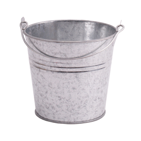 Zinc Bucket Ø13.2/9.7xH12.2cm ES12