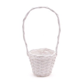 Basket Dreamy Garden Ø14/9.5xH12cm white