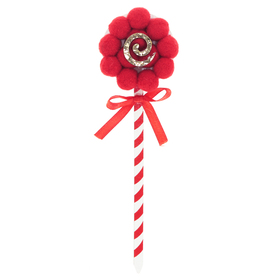 Lollipop 5cm on 13.5cm stick FSC* red