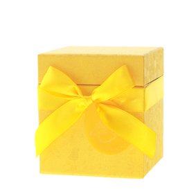 Cadeaudoosje Easter Elegance 9,3x9,3x10cm FSC* geel