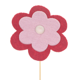 Blume Felice 8cm auf 50cm Stick rot