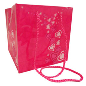 Carrybag Blooming Love 6.25x6.25x6.25in pink