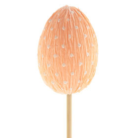 Ei Polka 6cm auf 50cm Stick orange