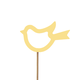 Vogel Nayeli 8cm op 50cm stok FSC* geel