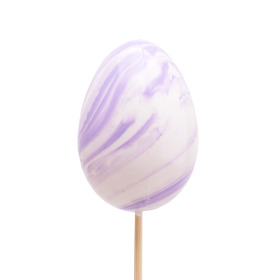 Marbled Egg 6cm on 50cm stick purple