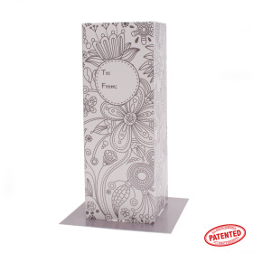 Card Vase NL Daily Flower 8.5x8.5x24cm gray
