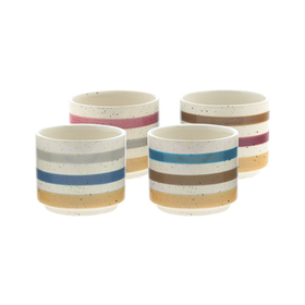 Keramiek pot Milan Ø13,5xH10,6cm ES12 assorti x4 (5/tray)