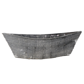 Wooden boat 42x14xH11,5cm FSC gray