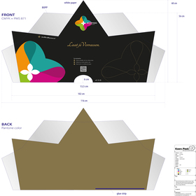 Sheet Jeniffers BOPP60/White kraft 70gr.116x66cm FSC*