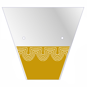 Plant sleeve Amara 70% PCR 34x34x14cm yellow + Terra