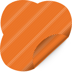 Sheet Stripes&Hypes 80x80cm orange
