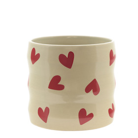 Pot céramique Bubbly Hearts Taupe, ES9 8pc/tray