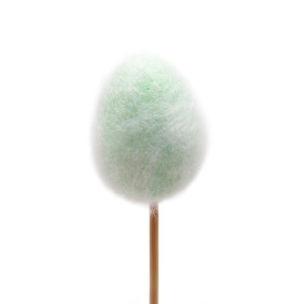 Wooly Egg 6cm on 50cm stick green