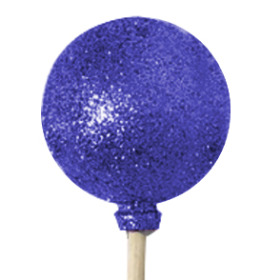 Christmas Ball Glitter 4cm on 50cm stick royal blue