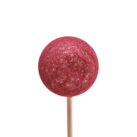 Deco ball Thread Ø6cm on 50cm stick red