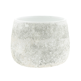 Ceramic pot Lafas Ø13.2/12xH12.7cm ES12 white