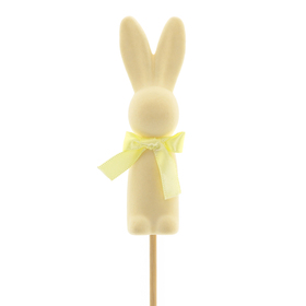 Rabbit Louis 11cm on 10cm stick yellow