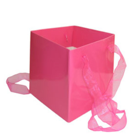 European Cube 6.25x6.25in +Handle hot pink