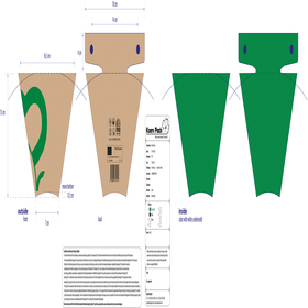 Plant sleeve BG Chrys 17x16.5x7cm green FSC*