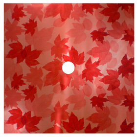 Fall Leaves 24x24in red with hole