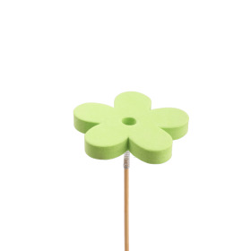 Flower Eva 7cm on 50cm stick green