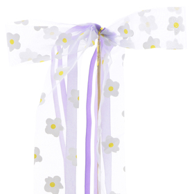 Bow Flower on 50cm stick lilac