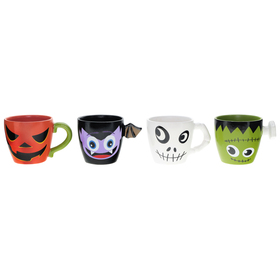 Ceramic Halloween mug ES9 assorted x4 in tray