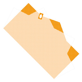 Sheet Doublé Nonwoven Dots 50x85cm orange
