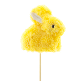 Rabbit Bibi 10cm on 50cm stick yellow