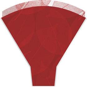 Tüte Skeleton Leaves 50x35x10cm rot