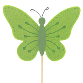 Schmetterling Eloise 9cm auf 50cm Stick FSC* grün