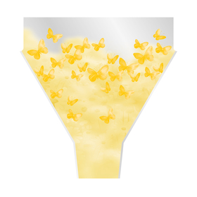Tüte Papillon 70% PCR 50x35x10cm gelb