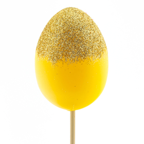 Egg Doppy 6cm on 50cm stick yellow