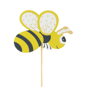 Summer Bee 6cm on 50cm stick FSC* yellow