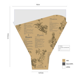 Capuchón Botanic Vibes 18x16x5in kraft