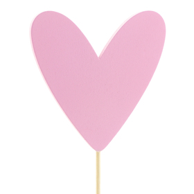 Hart Liv 8cm op 50cm stok FSC* roze