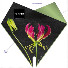 Sleeve Doublé BLOEM! 53x44cm FSC Mix light green