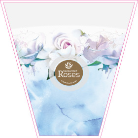 Sleeve Favourite Roses P10,5cm CPP50 35x27,5x12,5cm blue