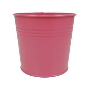 Tin Pot 4.5in hot pink