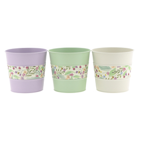 Zinc pot Amelie Ø18.1/14.2xH16.5cm ES17 assorted x3